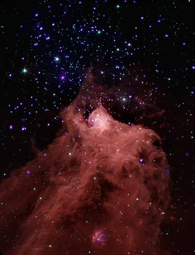 Big Squeeze Creates New Stars in Cosmic Cloud